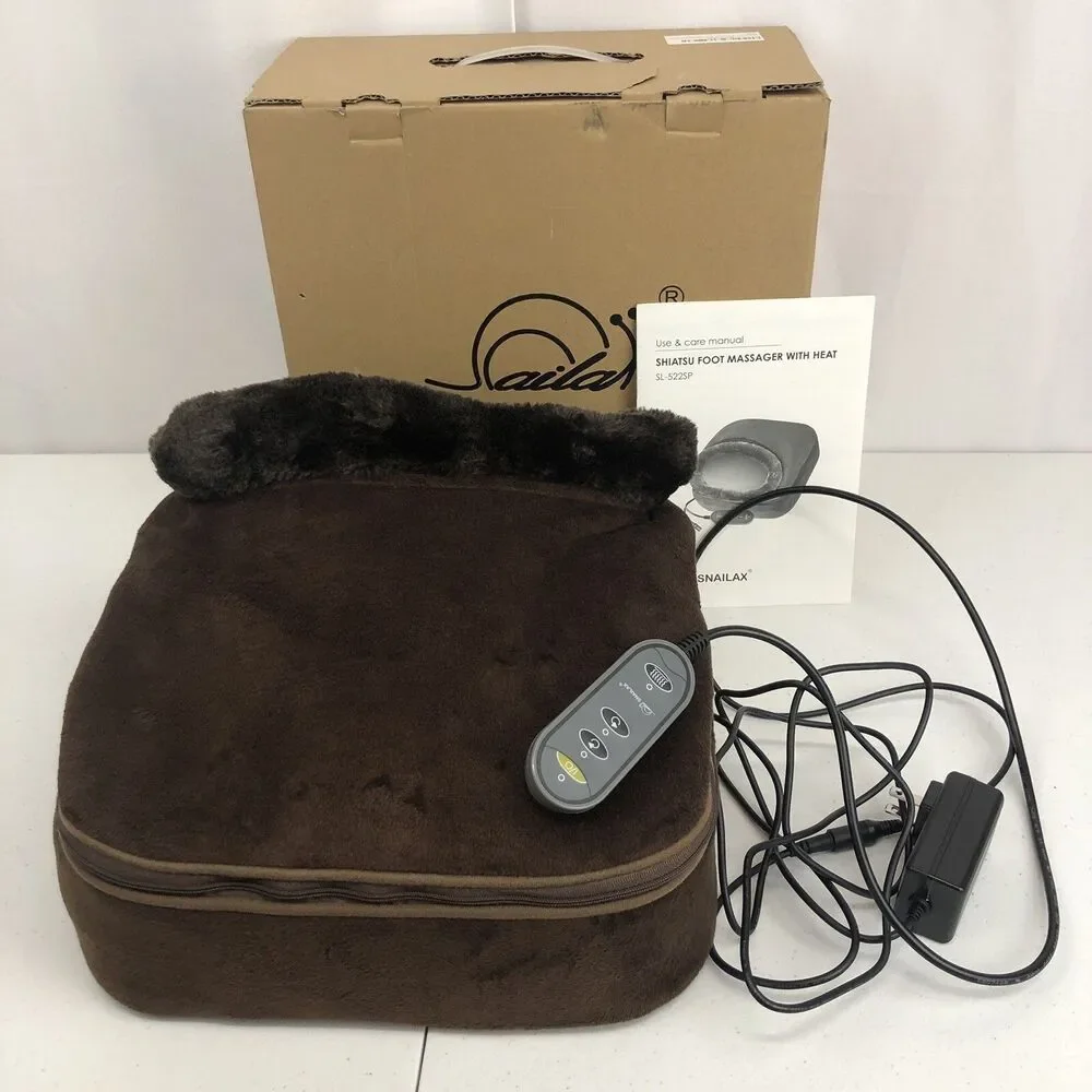 Snailax 2-in-1 Shiatsu Foot and Back Heat Massager SL-522S New Open Box